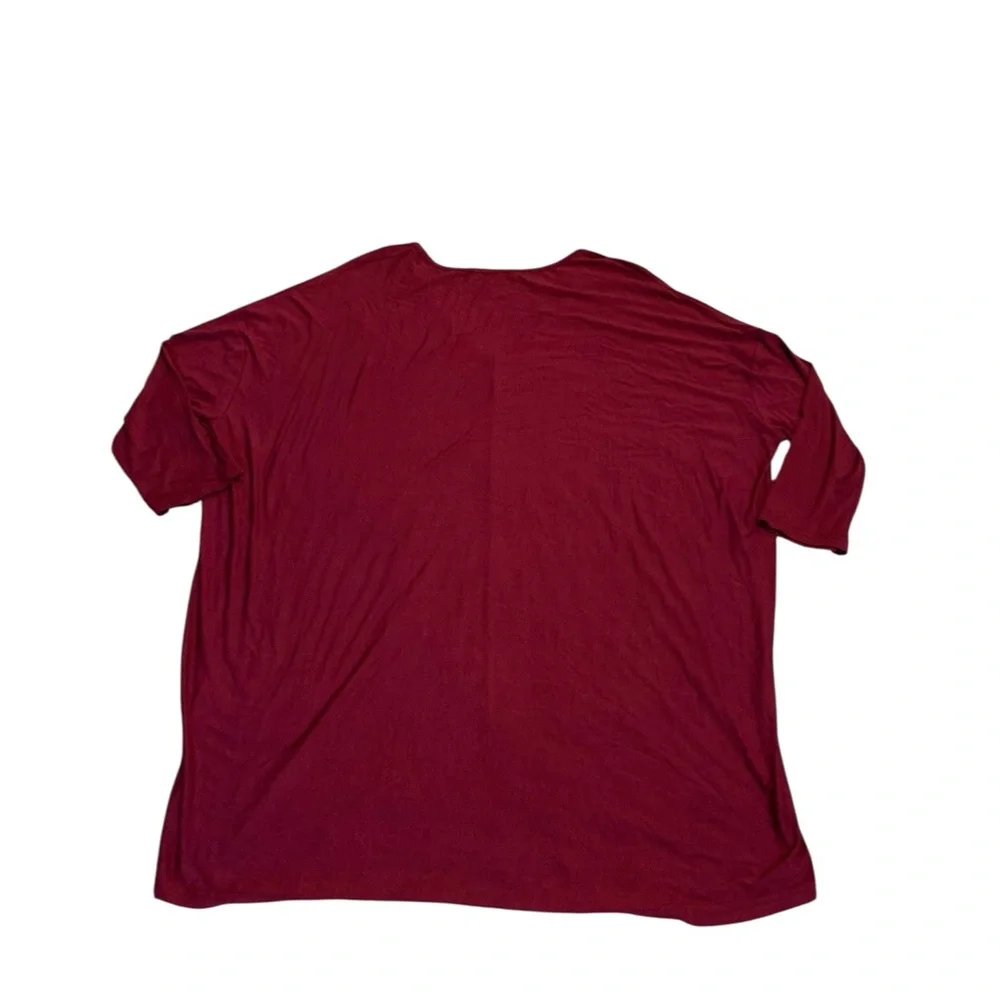 JOY JOY red top with cropped sleeves